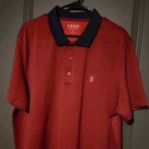 Deep Red Izod Golf Shirt - Size XL
